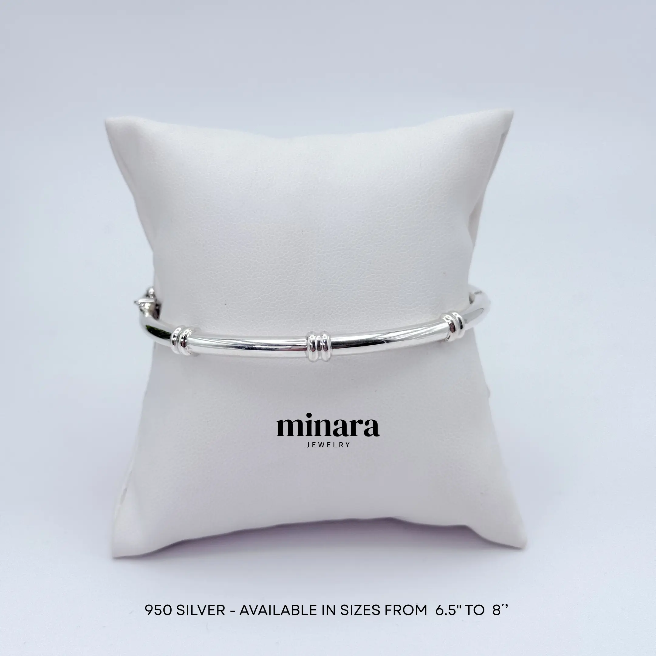 950 Silver Donut Bangle - Elegant and Durable