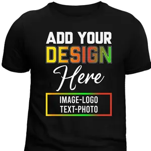Custom T-Shirts – Design Your Own Personalized Shirt with Photo, Logo, or Text – Unisex Cotton Tee for Men & Women – Front & Back Print – Perfect Gift for Birthday, Events & Business Fashion Menswear
