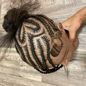Braided Mannequin Head 100% Human Hair Kit