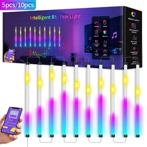 USB Smart RGB plus IC Music Sync LED Light, Seven-Color Sound-Responsive Atmosphere Lamp, Suitable for Living Rooms, Gaming Setups and Studios
