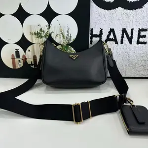 Pre-owned PRADA 3 in 1 Re Edition Shoulder Bag – Gray Leather – Date Code 180