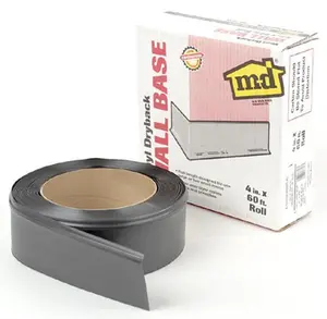 212 MAIN Interior .080-Thick Silver Gray Vinyl Dryback Wall Base Board, 4x60 Roll (Model 73898)