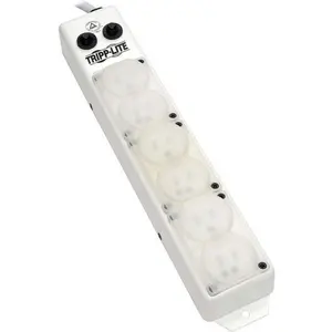 Tripp Lite Medical Power Strip Accessories - 15 ft. Right Angle Cord, 120V, 6 Outlets, UL1363A, White, Electronic Equipment Protection Connector for Devices