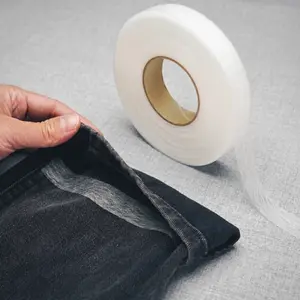 Iron-On Double-Sided Fabric Adhesive Lining Tape - Hot Melt Non-Woven Hemming Tape, No-Sew Clothing Repair for Pants, Curtains, 0.78" x 70 yds