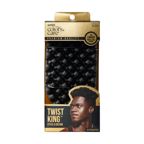 Kiss Colors & Care Style & Define Twist King | Sponge Brush, 4C Curl Sponge, For Larger Twists, Coils & Curls