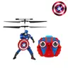 World Tech Toys Licensed RC Flying Figure Helicopter 2CH – Iron Man, Spider-Man, Captain America, Batman, Superman & Sonic– LED Lights, Gyro Stabilization, Kids Ages 6+, Battery Not Include