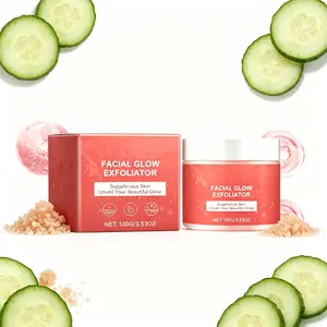 Facial Glow Exfoliator 100g – Sugarlicious Skin Smoothing Scrub – Unveil Your Beautiful Glow – Gently Removes Dead Skin, Unclogs Pores & Brightens Face – Natural Sugar Exfoliant for Soft, Radiant Skin