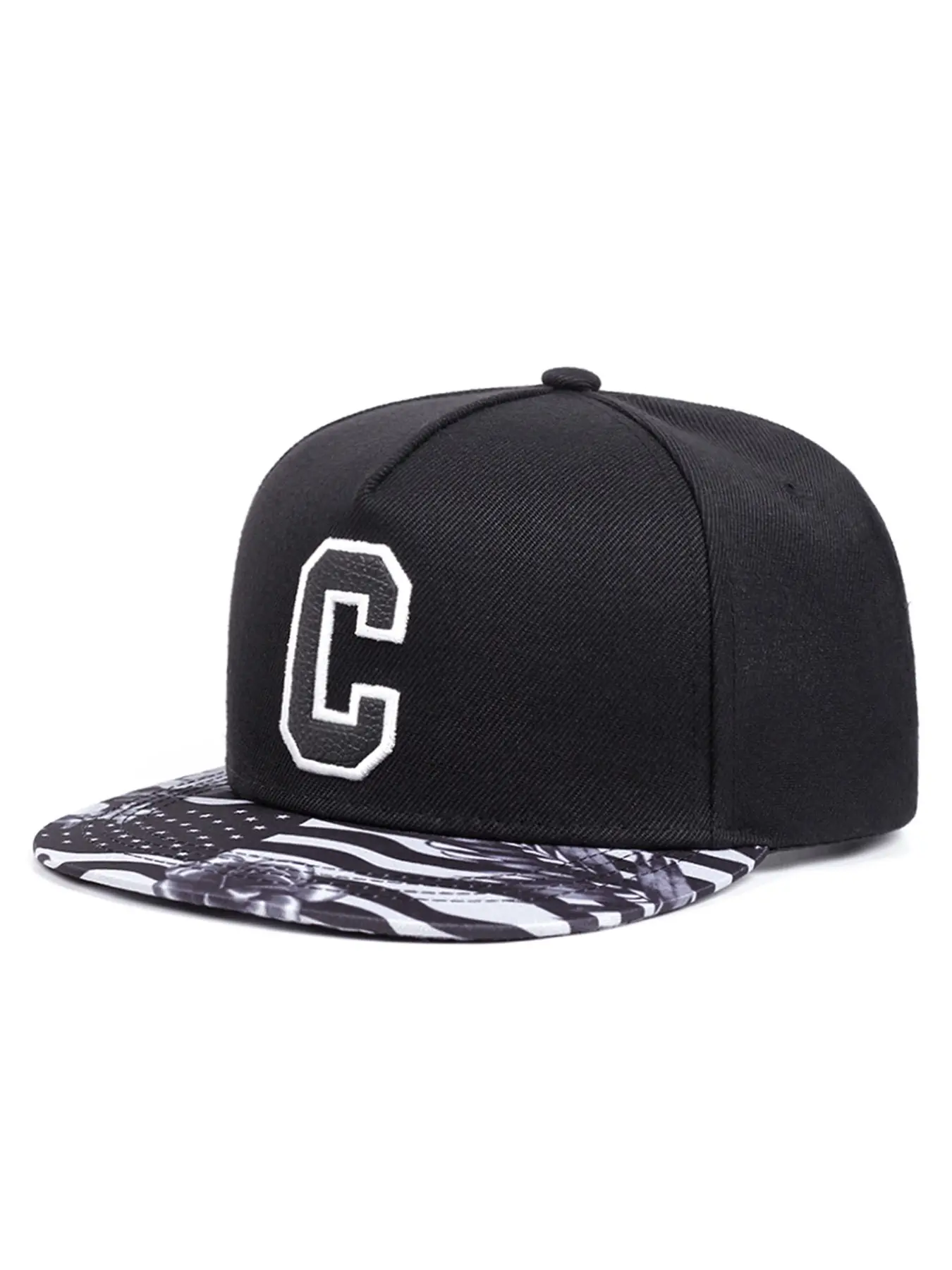 2026 New Personalized and Creative Flat brimmed Hat with C letters Embroidered Street Fashion Hip Hop Hat Outdoor Sports Sunshade Skateboard Hat Daily Commuter Decorative Hat Male Female Same Style Casual Baseball Hat