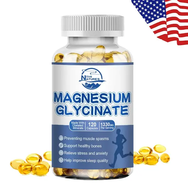 Share Magnesium Glycinate 1330mg 120 Capsules Highest Potency Buffered & Chelated
