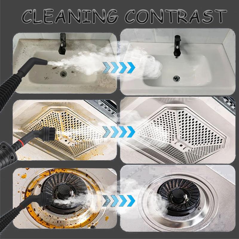 Pressurized Handheld Steam Cleaner Multi Surface Natural Steamer for Home Kitchen and Car with 11 Replacement Parts Multi Purpose Handheld Steamer and Portable Sanitizer