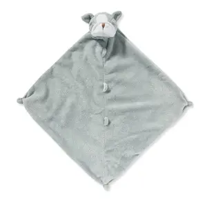 Angel Dear 13" Animal Blankie Lovie, Security Blanket - Grey Bulldog