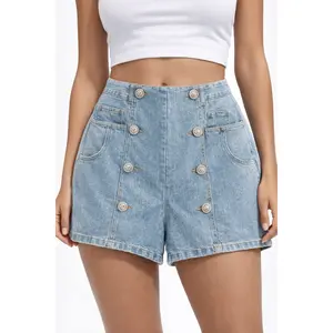 Kali Ultra High-Waisted Denim Shorts