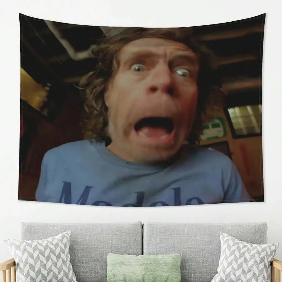 Frank Gallagher Pop Art Tapestry, Soft Peach Light Beige Fabric Wall Decoration With Iconic TV Show Characters, Large Horizontal Living Room And Bedroom Party Decoration, The Perfect Gift For  Fans And Pop Culture Home Decoration