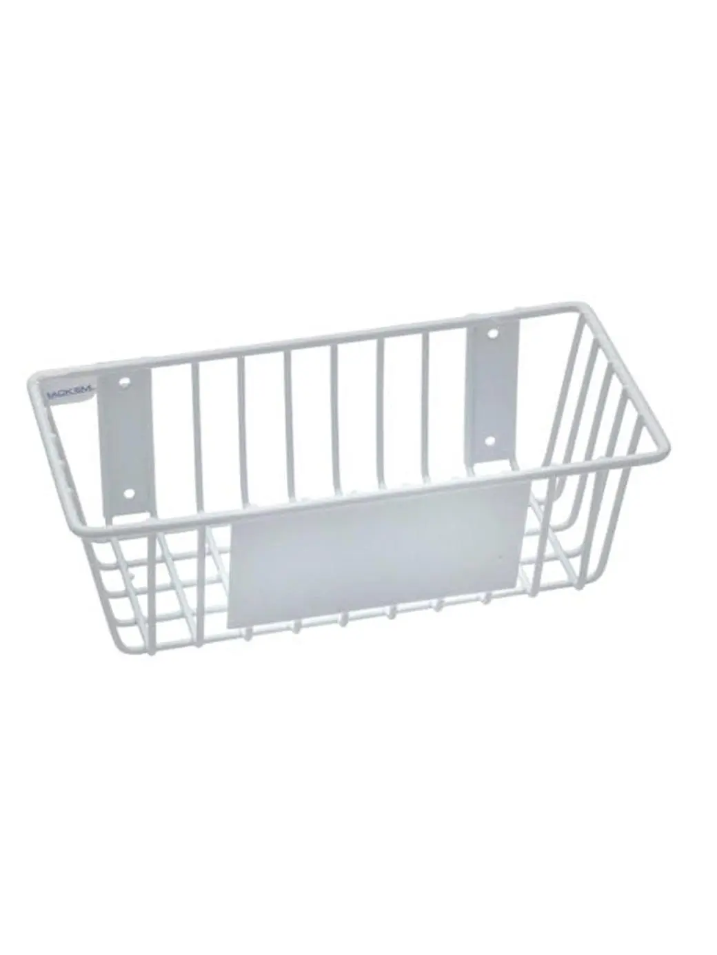 White Wire Organiser Storage Basket, 12L x 6W x 4H in, Home Organizer for Workplace Home Supplies, Hair Nets & Arm Protectors Storage Solution