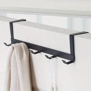 Iron Door - Back Hanging Rack 1 Count - Punch - Free Door Hook, Space - Saving Home Organizer for Kitchen & Bathroom