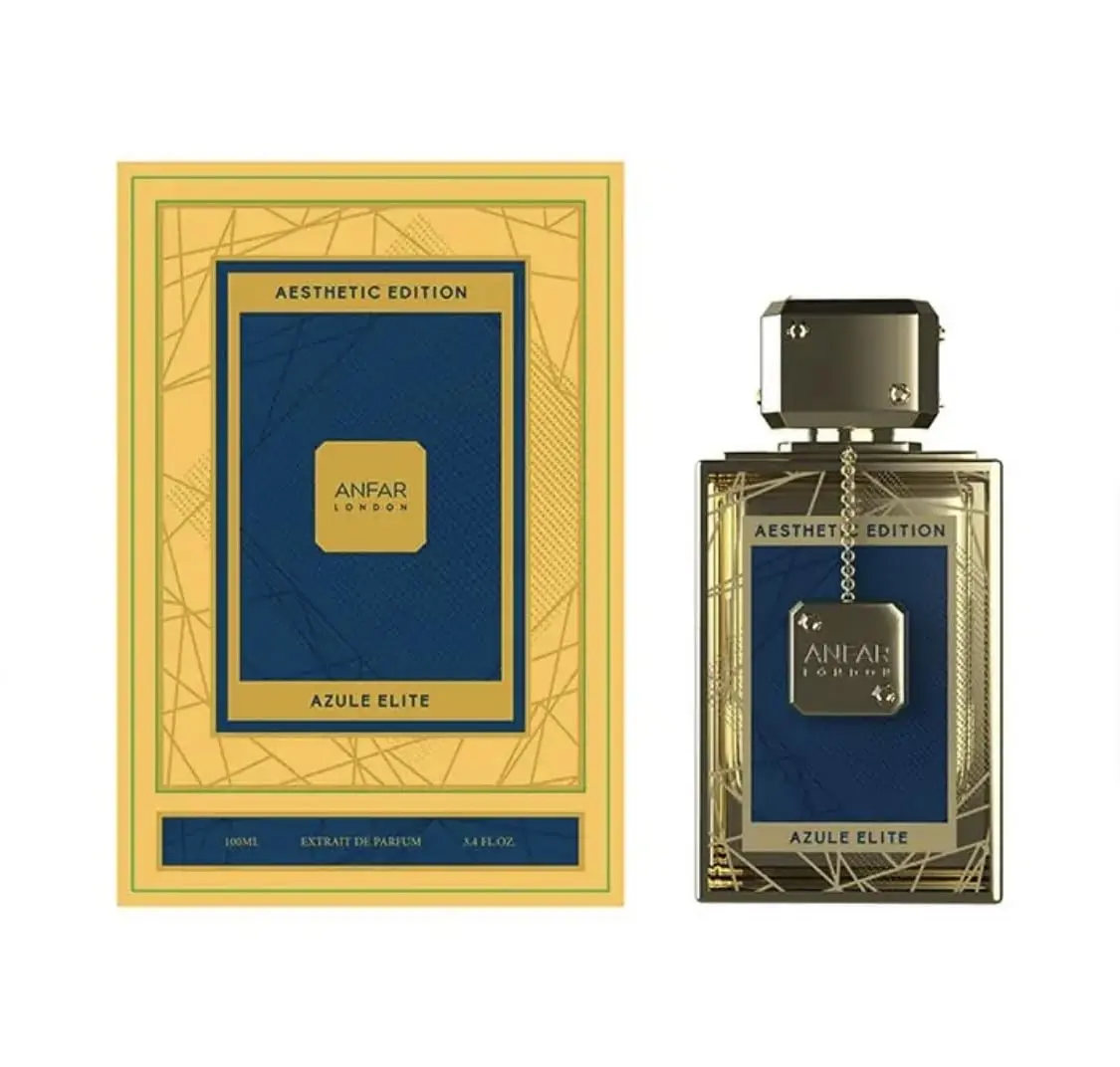 ANFAR LONDON Azule Elite Aesthetic Edition POUR HOMME Extrait de Parfum 3.4 fl oz Patchouli Oud Cinnamon Cardamom Woody Musky Ambery Sandalwood FOR MEN