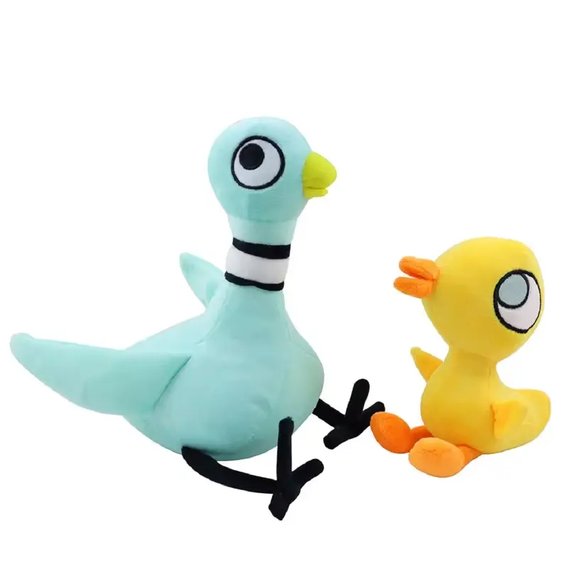New Big Eyed Chicken Blue Pigeon Kawaii Plush Toys Anime Cartoon&Cute Plush Doll Throw Pillow Birthday Gift for Kids Friends Boy