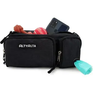 Dog Walking Fanny Pack Dog Training Treat Pouch Easy for Walking with Dogs Belt Bag with 6 Pockets and Waste Bag Dispenser