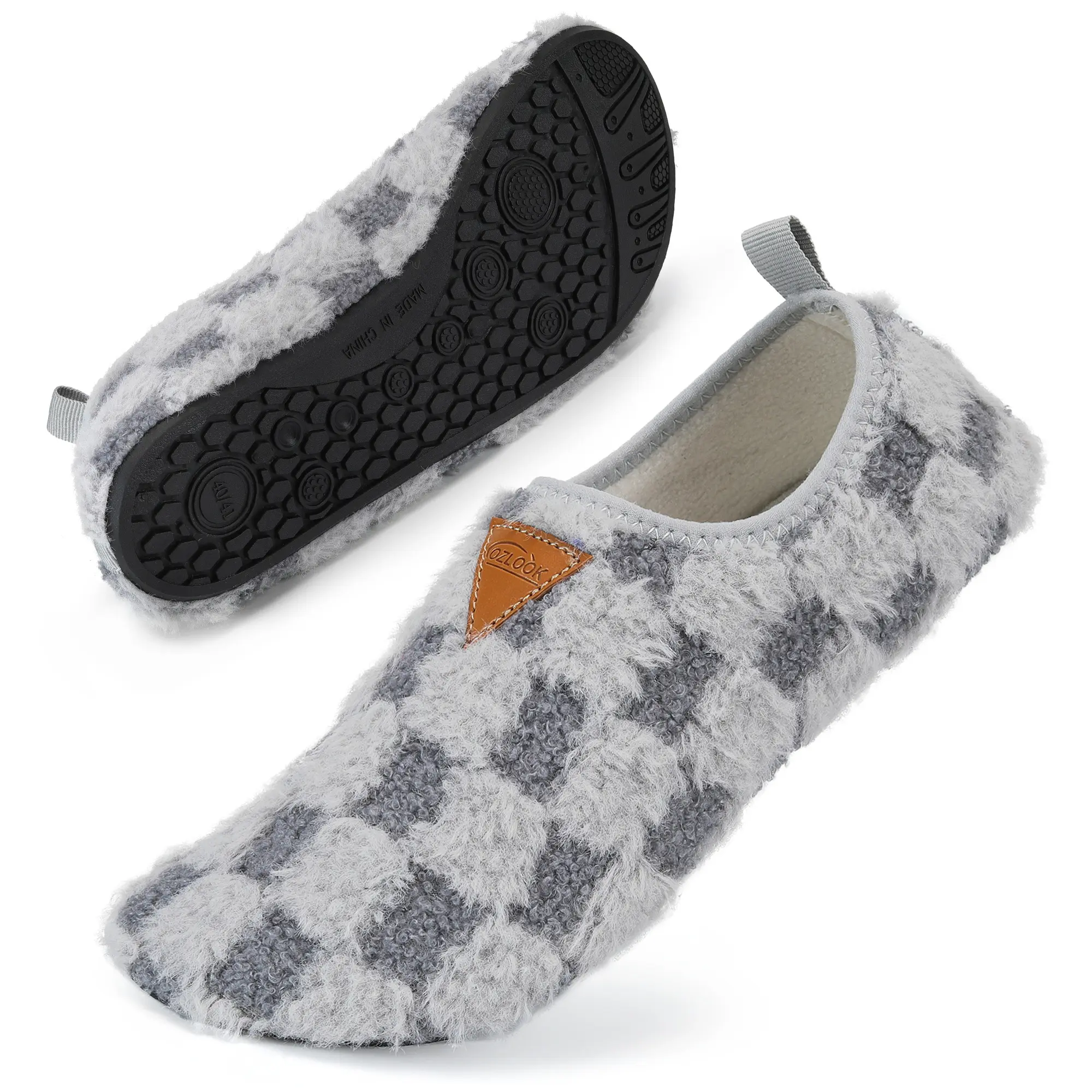 Fuzzy Criss-Cross House Slippers for Women, Cozy Open Toe Cotton Fiber Slides with a Non-Slip Rubber Grip Sole, Flip Flop, Flipflop, Soft, Indoor, Casual, Cozy Fresh Women's Home Slippers, Girls, Keeps Feet Warm