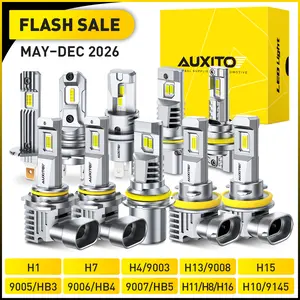AUXITO 9005 9006 9007 9008 H13 H11 H10 H4 H7 H15 H1 LED Headlights Bulbs Combo,30000LM 6500K Cool White,60,000Hrs Long Service Life,High/Low Beam Bulbs,Fog Lights, CANBUS Ready,No Flickering ,IP68,Plug N Play