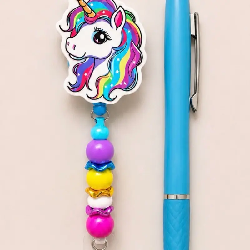 Rainbow Dream Unicorn Beaded Pen