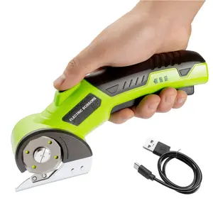 【FathersDayGift】BoltWay 4V Electric Scissors, Lightweight Cordless Power Cutter with Safety Switch, LED Light & Replacement Blades, Slices up to 0.23"(6mm)Single-Wall Cardboard,Fabric,Crafts & Packaging for DIYNot for Double-Wall Moving Boxes