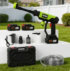 21V Cordless Pressure Washer, SEEVOLX Battery Powered Portable Power Cleaner, Wireless High Pressure Washing Machine for Car, Garden, Patio, Fence & Household Cleaning