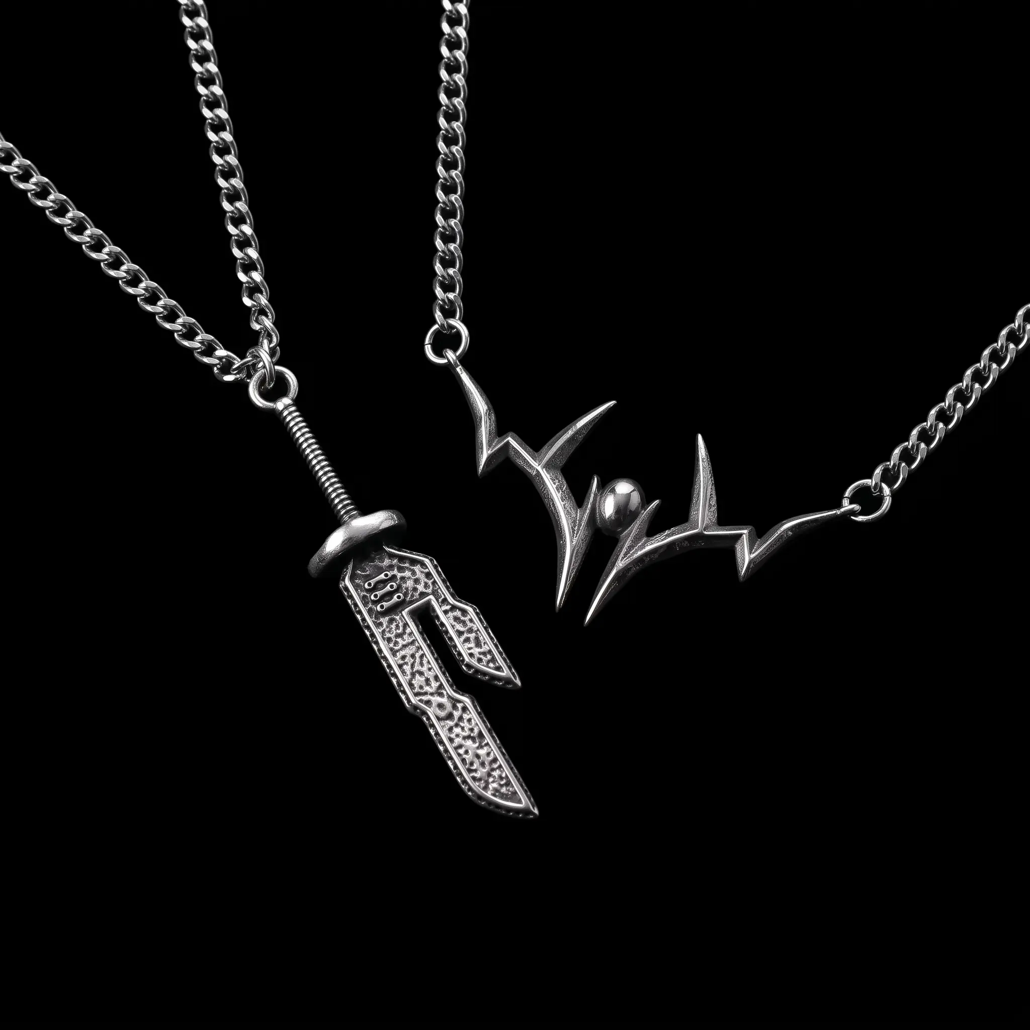 JJK Anime 2pcs Necklace,Sukuna&Toji Necklace,Fashion Jewelry Stylish,Cosplay & Streetwear Accessory,Gift for Anime Fans
