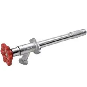 212 MAIN Brass Chrome Finish Flanged Type Sillcock, Fast-Free, 0.5 MIP x 10 Hose Thread (B & K Industries 104-404 Model)