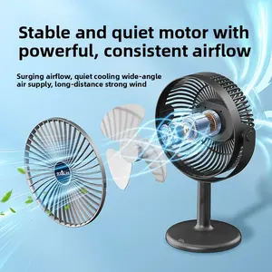 Wall-mounted desk fan, multi-functional USB rechargeable model, suitable for home and office; ideal for offices, bedrooms, dormitories, and out