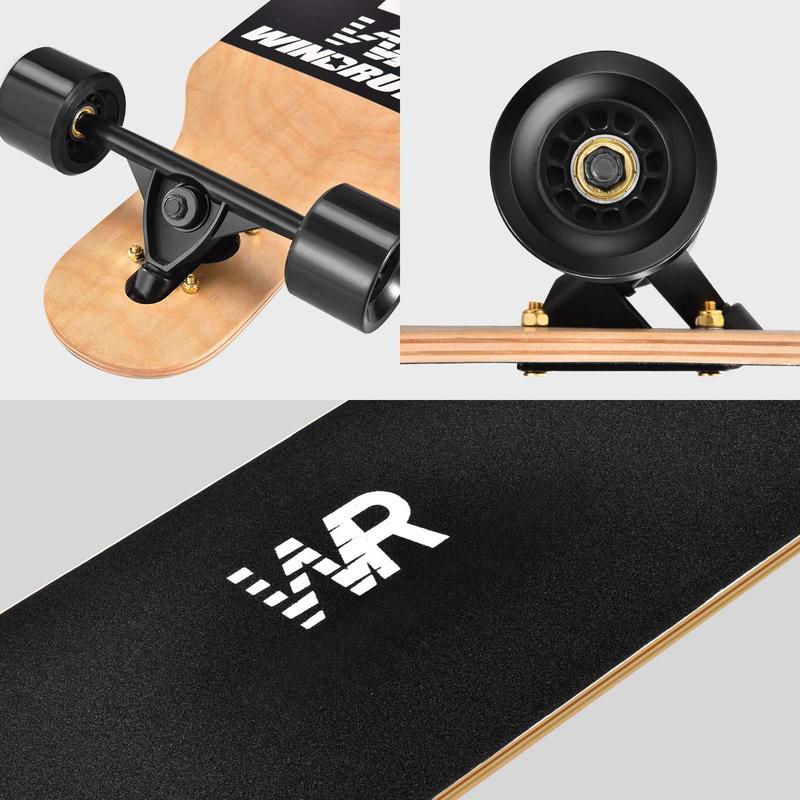 41inch Freeride Longboard Skateboard 8-ply Maple Drop Through Freestyle Complete Cruiser Pintail For Cruising Carving Free-style And Downhill With T-tool
