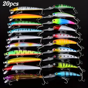 20pcs Hard Fishing Lures Set Minnow Crankbait Baits for Fishing Saltwater Freshwater Trout Bass Salmon