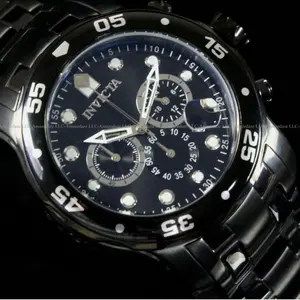 Brand New Men’s Invicta Watch - Chronograph - Stainless Steel - High Quality Watch for men - Black