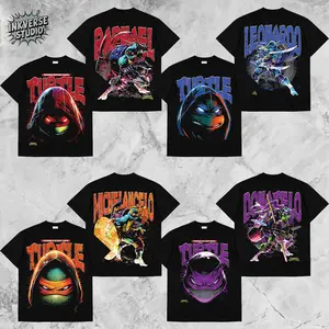 [Collection] InkVerse Limited Edition Teenage Mutant Ninja Turtles Graphic Tee, Orange Mask Ninja Warrior Nunchaku Energy Comic Design T Shirt, Mutant Hero Style, Oversized Streetwear Unisex Tee, Neon Vintage Comic Look, Gift for Fans
