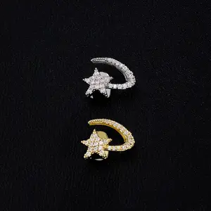 New best-selling trend personality single zircon braces crescent cool party personality braces Christmas cool elegant temperament jewelry cool braces.