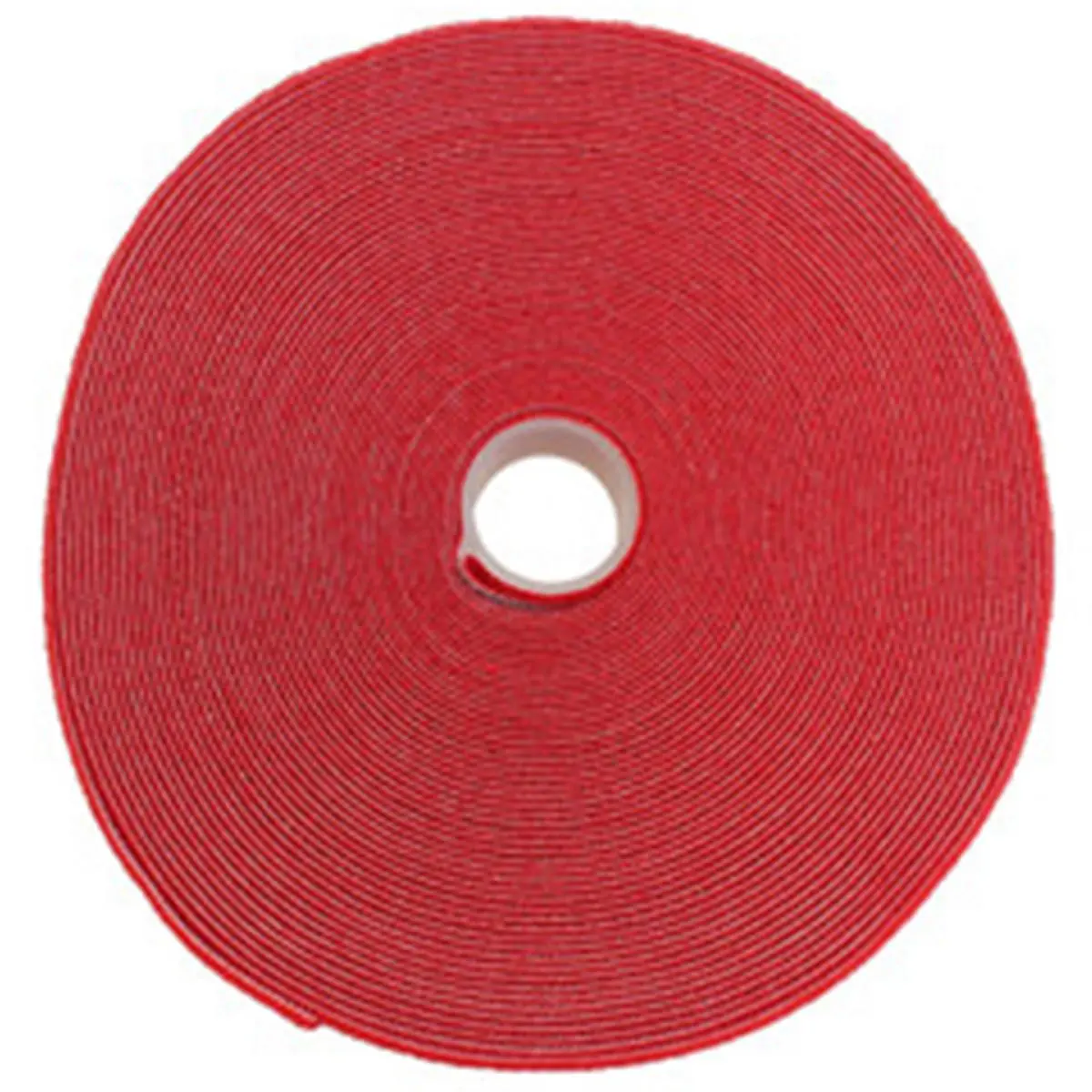 CableWholesale Double-Sided Hook and Loop Tape - Red, 0.75 in, 50 ft Roll, Custom-Length Rings for DIY Scrapbooking, Cable Tidy, Cable Organization