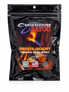 Ducharme's Smokehouse Bayou Smoked Beef Jerky - Smoked Hickory, 2.5oz, Tender Smoky Texture, High-Protein Snack, Veteran Owned & Operated, USDA Inspected