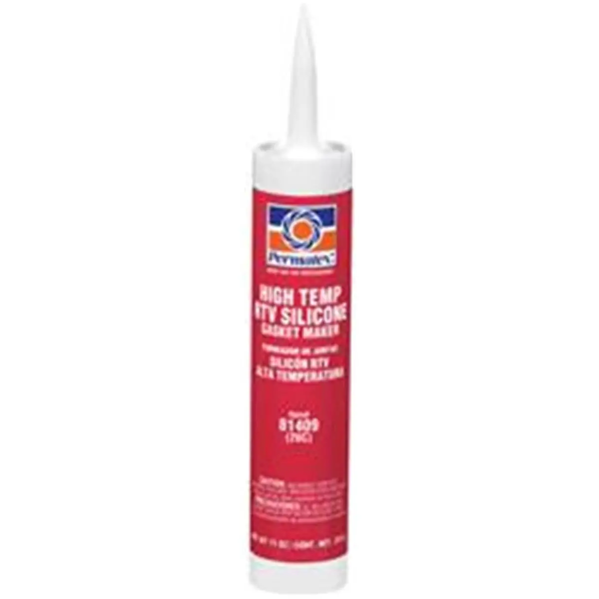 PERMTX-LOCKT 81409 High-Temperature Resistant Heavy Duty Red RTV Silicone Gasket Glue, 11oz Tube