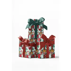 Custom Tiger Designer Pattern Wrapping Paper - High-Quality Fully Customizable Designs for Personal Touches & Branded Packaging