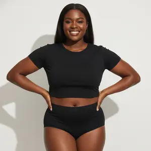 Sculpt Touch Leakproof Underwear for Bladder Leaks & Periods - Classic 3-Pack Women's Everyday Light Soft Breathable Panties Black Minimalist Fit