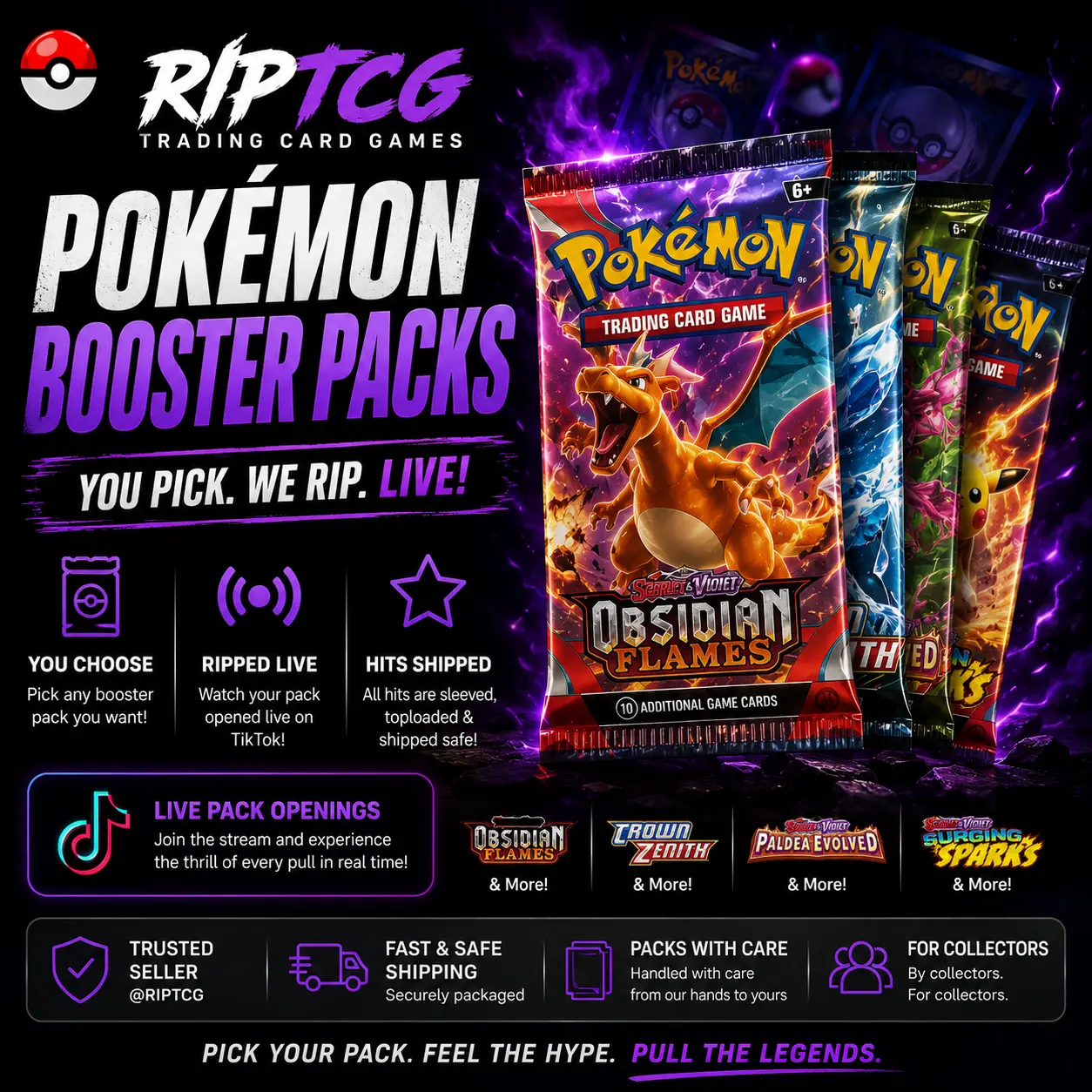 Pokémon Booster Pack Live Rip | Choose Your Pack | Ripped Live on TikTok