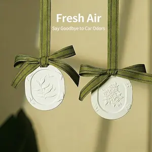 2026 New Long-Lasting White Tea Scented Gypsum | Car Interior Diffusers & Wardrobe Freshener | Elegant Floral Engraved Solid Fragrance for Home, Bedroom & Closet | Perfect Gift for Women as Bridesmaid or Party Favors