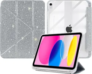 Glitter Cute A16 Case for iPad 11th Generation 11 inch 2025,for iPad 10th Gen 10.9 Inch 2022,Clear +Sparkly Leather Slim Light Tablet Cover+Pen Holder+Stand for ,Women,Glitter