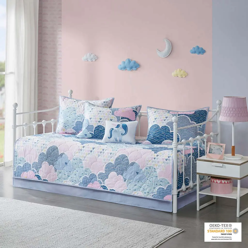 Cotton Material Daybed Bedding Sets, 6-Piece Reversible Bedspread & Coverlet Set