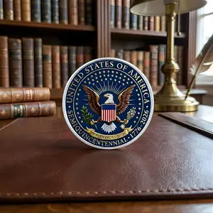 US 250th Anniversary Commemorative Coin, 1776-2026 Semiquincentennial Challenge Coin, Patriotic American History Gift, Great Seal Design