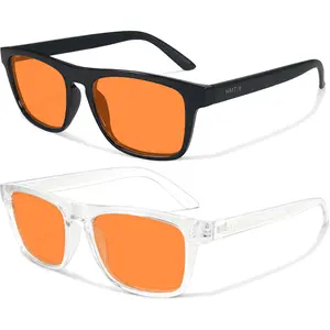 99% Blue Light Glasses Men Woman, Computer Gaming Glasses Men, Blue Ray Filtering Amber Lens Anti Eye Strain