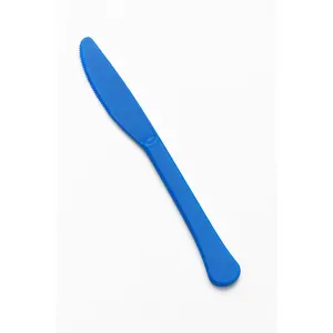Bright Royal Blue Plastic Knife - 7.5 in.