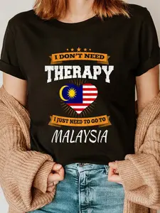 100% Cotton Malaysian Flag I Malaysia Flag I Vacation Malaysia T-Shirt T-Shirt