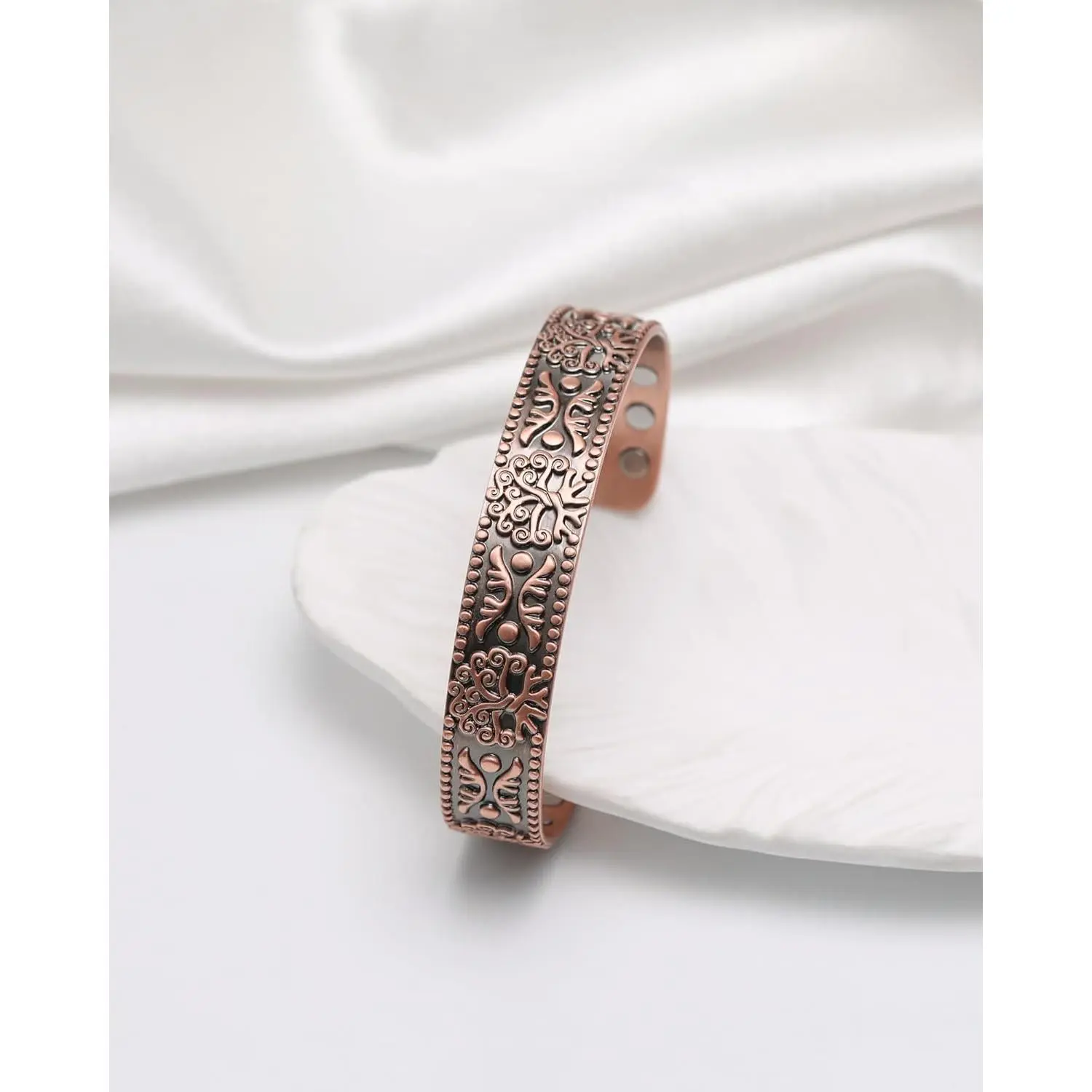 Jecanori Copper Bracelet for Men, Men's Copper Magnetic Bracelet,Pure Solid Copper Bracelet Trendy Stack Bangle Trendy Jewellery Accessories