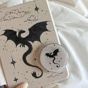 Black Dragon Grip | Kindle Grip | Kindle Holder | Bookish Accessories | Phone Holder | Magnetic Phone Case Grip | Aesthetic Gifts For Reader